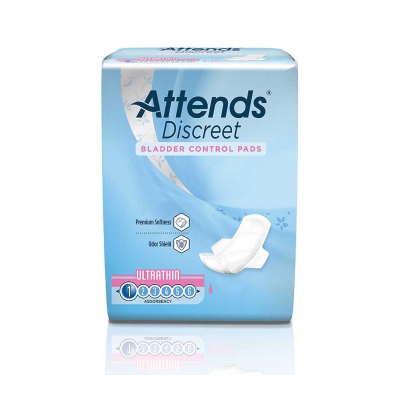 Attends Discreet Ultrathin Pads 9" Long