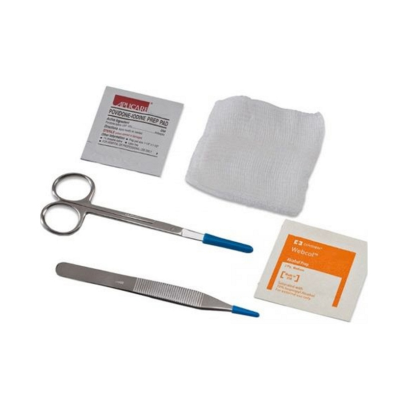 Presource Suture Removal Kit with Sharp Scissors and Metal Forceps