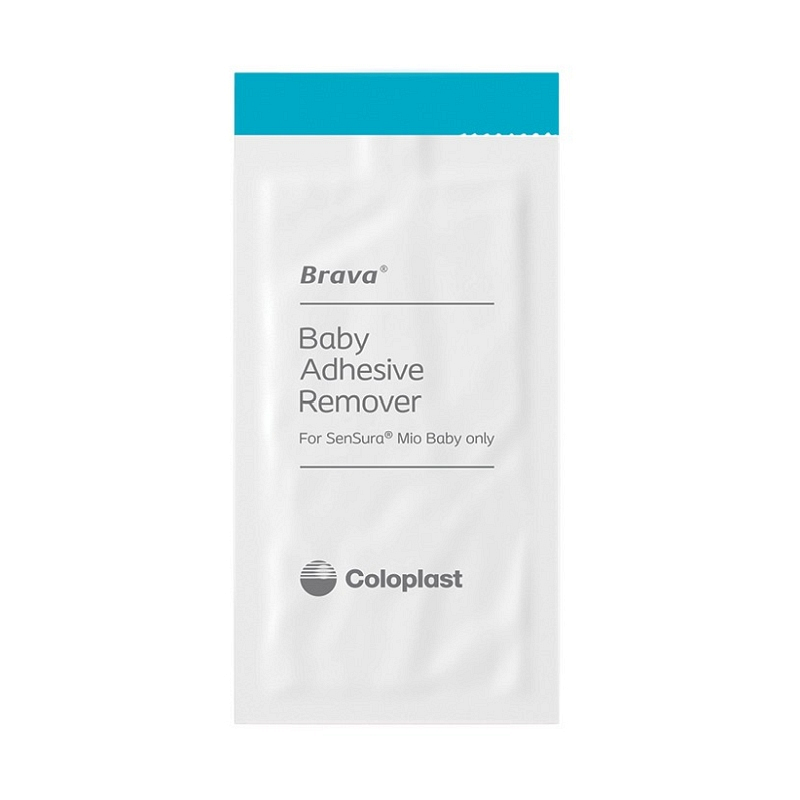 Oil-based adhesive remover designed specifically for babies Liquid sachet (no wipe) can be used with cotton swabs or gauze Gently removes adhesive / adhesive residues from SenSura Mio Baby Barrier Not recommended for use with SenSura Mio Kids or adult products Not made with natural rubber latex