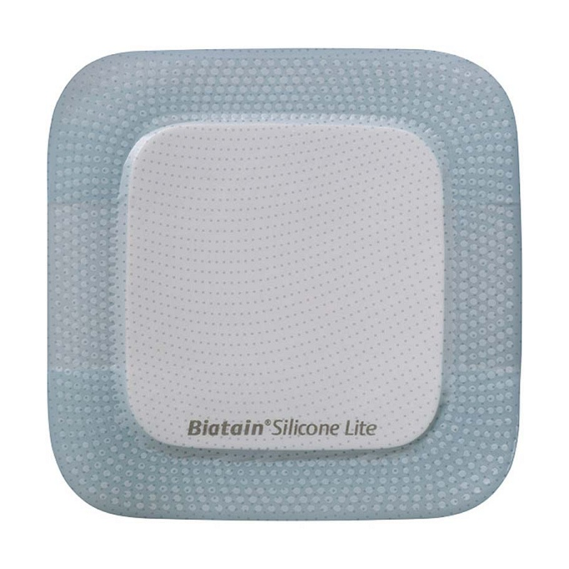 Biatain silicone lite foam dressing 4" x 4"