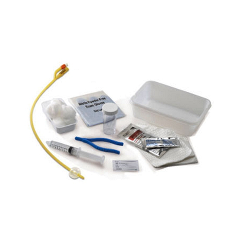 Dover Hydrogel Coated Latex Foley Catheter Insertion Tray with 18 French