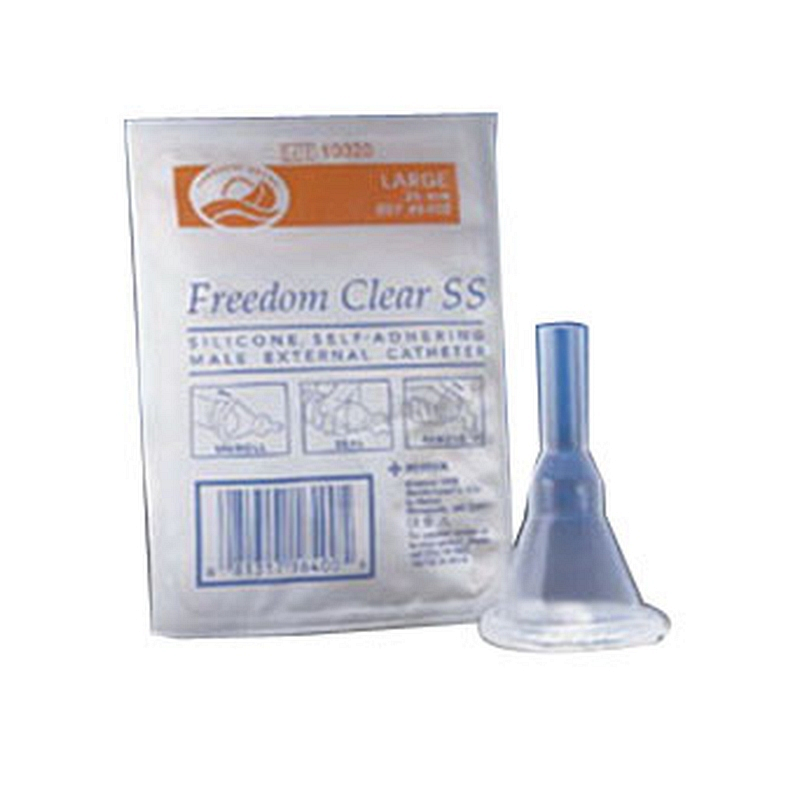 Freedom Clear Sport Sheath Self-Adhering Male External Catheter 28-mm Diameter Medium