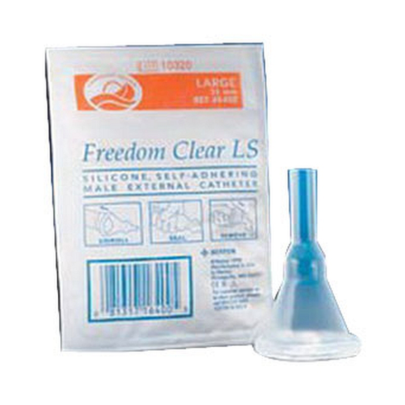 Freedom Clear Long Seal Self-Adhering Male External Catheter 35-mm Diameter Large