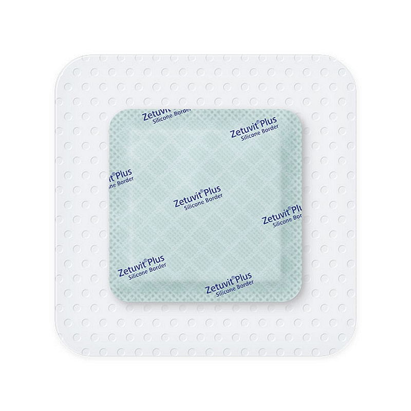 Zetuvit Plus Silicone Border Superabsorbent SAP Dressing with Silicone Adhesive